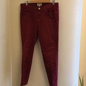 Current/Elliott Skinny Red Jeans Cropped